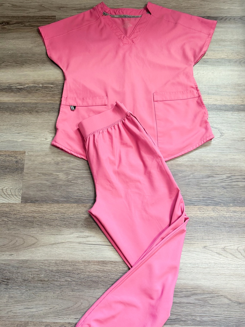 Women’s Pink Elastic-Waist Cargo Joggers - Lightweight Casual Work Pants